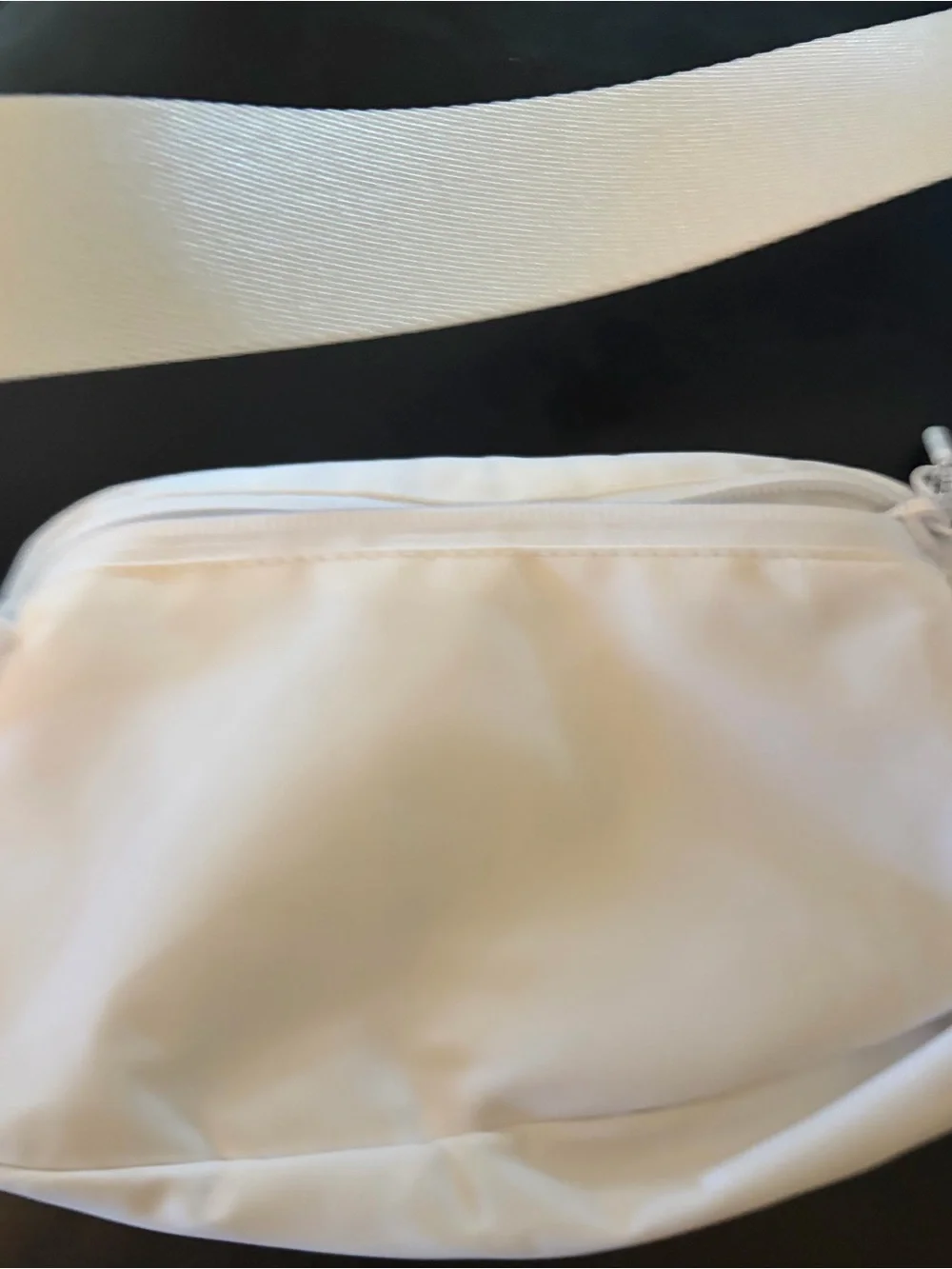 lululemon athletica White Crossbody Belt Bag with Logo Accent